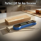 0.5 Sec Instant Read Meat Thermometer Digital with ±0.5℉ Precision, Food Thermometer for Cooking Kitchen Gadgets, Oven Grill Candy BBQ Essentials Accessories, Gifts for Him Dad Men Birthday, Blue