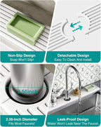 Stone Faucet Mat for Kitchen Sink, Diatomite Sink Protectors - Prevent Moisture Drying Stone Tray Fit Kitchen Counter & Bathroom Counter (White, 23.6" x 4")