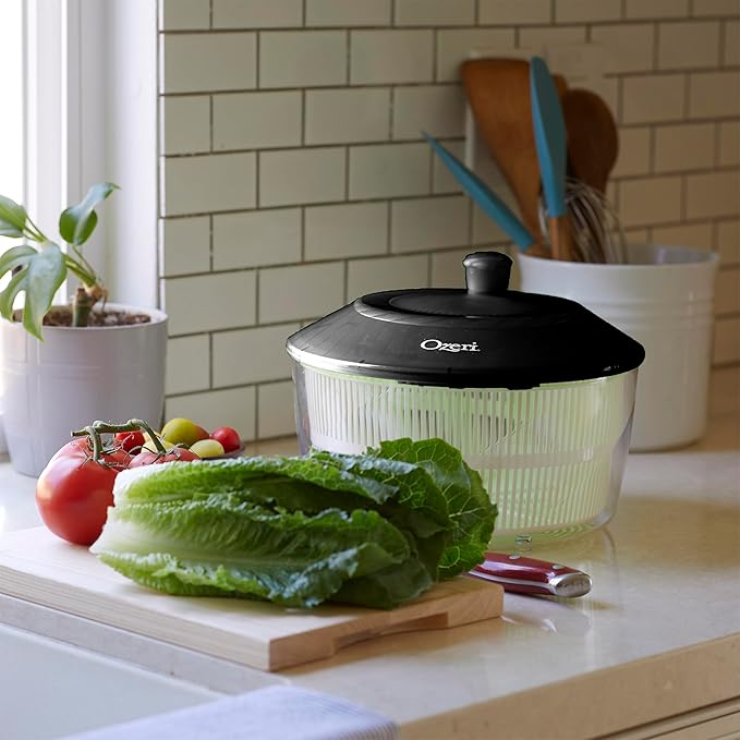 Ozeri Italian Made Fresca Salad Spinner and Serving Bowl, BPA-Free