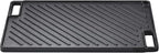 VEVOR Reversible Grill/Griddle, 9.7"x16.7" Pre-Seasoned Cast Iron Griddle, Rectangular Double Burner Griddle Pan, Non-Stick Family Pan Cookware with Handles, Flat Top Plate for BBQ, Gas Grill, Black