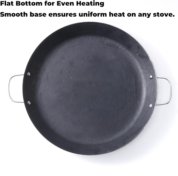 16 Inch Cast Iron Comal Redondo para Tortillas Grande – Large Round Heavy-Duty Griddle Pan with Dual Handles for Mexican Cooking, Quesadillas, Tlayudas, and Outdoor Grill Use