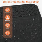 Top Mat for Ninja Luxe Espresso Coffee Machine ES601 Waterproof Heat-Resistant, Coffee Mat for Countertops Accessories Fit Under Coffee Machine Drying Mat, Bar Mats Accessories for Ninja Cafe