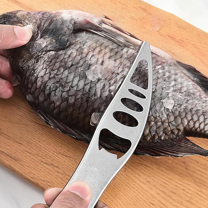 3Pcs Silver Fish Scaler Remover, Stainless Steel Cooking Tools, Seafood Tools, Portable Fish Scale Remover, Fish Cleaning Peeler Scraper Seafood Tools, Specialty Tools and Gadgets