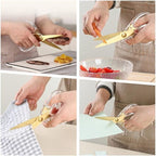 Kitchen Shears Scissors&Sharp Scissors, ARCHIKING 8.0inch Cooking Scissor-Meat and Poultry Shears, Dishwasher Safe, Acrylic Handel Scissors All Purpose Stainless Steel Utility Scissor (White)