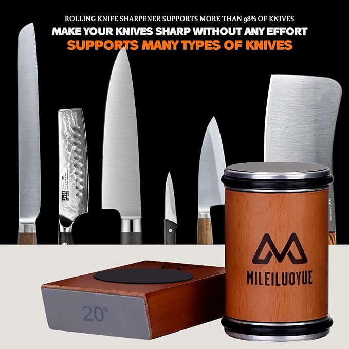 Knife Sharpener Tool Rolling Knife Sharpener Kit, Ceramic Disc Sharpeners Are Used,15°&20° Magnetic Inclination Angles Making Sharpening Easier,for Gift Teachers' Day Thanksgiving, Christmas