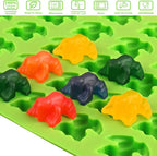 Sakolla Mini Frog Candy Molds, 100 Cavities Silicone Molds for Chocolate, Gummy, and Mints, Set of 2 with 2 Droppers (Green)