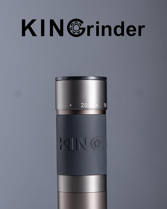 【Iron Gray】KINGrinder K6 Manual Hand Coffee Grinder with Straight Handle for French Press, Drip, Espresso with Assembly Consistency Stainless Steel Conical Burr Mill, 25-35g Capacity