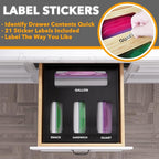 SpaceAid Bag Storage Organizer for Kitchen Drawer, Bamboo Organizer, Compatible with Gallon, Quart, Sandwich and Snack Variety Size Bag (1 Box 4 Slots), Black