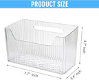 2 Pack Adhesive Cabinet Door Organizer Storage Caddy, Clear Lid Organizer Inside Cabinet Wall Mounted Pantry Door Caddy for Food Container Lid Kitchen Under Sink Basket (Clear)