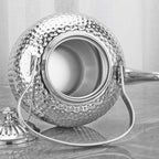 SANQIAHOME Antique 1.4L (45 Oz) Stainless Steel Teapot with Infuser Silver