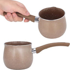 Mini Saucepan, Nonstick Butter Warmer Multi Milk Pot Stockpot Practical Small Melting Pot with Handle Pour Spouts
