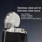 1.5L Electric Kettle Stainless Steel, Double Wall Cool Touch Teapot, Fast Boil, Precise Temperature Control, LCD Display, Auto Shut-Off, BPA-Free,Keep Warm Function, Ideal for Tea,Black