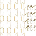 Bilillo 12 Pieces Invisible Heavy Duty Plate Holders, Stainless Steel Plate Hangers for The Wall, Plate Hangers for Display with Wall Hooks, Suitable for 6-8 inch Decorative Plates and Arts (Gold)