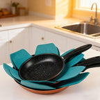 Pot and Pan Protectors 12 Pack 3 Different Sizes Pot Separator for Stacking Cookware Protectors Pan and Pot Dividers Pads Protect Glass Ceramic Dish Plates from Slipping Scratching Marring