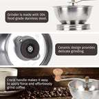 Mason Jar Coffee Grinder, Manual Coffee Grinder Lid Attachment for Regular Mouth Mason Jars, Portable Mason Jar Coffee Lid, Suitable for Camping, Traveling, or Power Outages