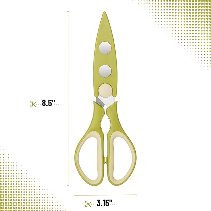 Mr. Pen- All Purpose Kitchen Shears with Protective Sheath, 2 pcs, 8 Inch, Dishwasher Safe, Stainless Steel Food Scissors with Micro-Serrated Blades, Soft Grip, Durable Utility Kitchen Shears