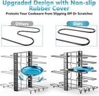 ORDORA Pots and Pans Organizer for Cabinet 16.61 Height, 8 Tier Pot Organizers Rack with 3 DIY Methods, Adjustable Pan Organizer under Cabinet Kitchen Organization and Storage