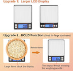 BOMATA 0.01g/1kg Upgraded Small Digital Scale, USB Rechargeable, with Larger Display and Hold,Tare Function, 9 Units, High Precision Digital Scale Grams and oz for Small Item, Kitchen…