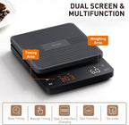 BAGAIL BASICS Coffee Scale with Timer, 0.1g High Precision Kitchen Scale, Pour Over Coffee Scale, Drip Espresso Scale with Auto Tare, Touch Sensor and Silicone Cover - 6.6 lbs/3 kg