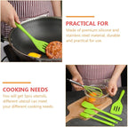 5pcs Silicone Kitchen Utensil Set Green with Egg Whisk, Scraper, Brush, and Shovel for Baking and Cooking Tools