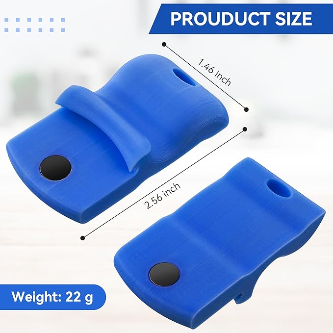 2 Pack Canning Jar Opener with Magnets, Mason Jar Opener For Canning Lids, Regular and Wide Mouth Lids, Powerful Magnet for Easy Refrigerator Storage, Releases Vacuum Seal– Patent Pending(Dark Blue)