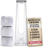 Keurig Filter Replacement Starter Kit - Water Filters for Keurig K-Classic, K-Supreme, K-Express, K-Elite, K-Select, K-Slim 2.0 Coffee Maker - Includes Tall Handle Filter Holder and 3-Pack Cartridges