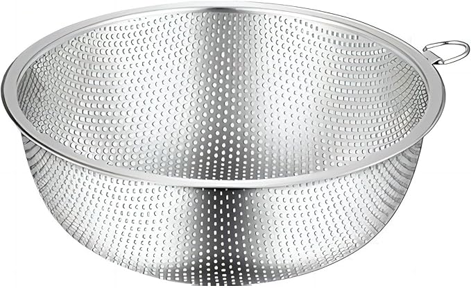 GREATLINK Food Pasta Colanders and Strainers for Kitchen Stainless Steel Collander, Kitchen Mesh Colander Large Metal Strainer for Pasta, Spaghetti, Berry, Veggies, Fruits, Noodles, Rice,Salads