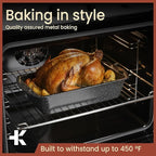 Nonstick Loaf Pan Set Pack of 4, 7" to 11" Large Baking Bread Pan, Oven Safe Up to 450°F, PFOA, PFOS, PTFE Free, Space Saving Stackable Design, Stain Resistant, Dishwasher Friendly, Gray Marble