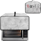 Marble Print Toaster Oven Protective Cover for Kitchen Counter, Heat-resistant Dust-proof Microwave Oven Air Fryer Cover with Storage Pockets (Large-18.5 * 22.5 * 12.99 inches)
