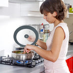 Universal Lid for Pots Pans and Skillets, 2 Pack Pan Cover fit 7", 8" 9" & 10", 11", 12" Diameter Cookware, Silicone Replacement Pan Lid Pot Lids for Frying Pans, Cast Iron,Tempered Glass Lid (Gray)