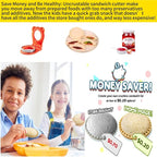 CHICHAUS Uncrustable Sandwich Maker,Sandwiches Pocket Circle Shape 3.7Inch Sandwich Cutter and Sealer,Sandwich Cutter for Kids Breakfast and lunchboxes (Orange)
