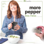 PepperMate Traditional Pepper Grinder Mill - Manual, High-Efficiency Salt and Pepper Grinder Set - Durable, Adjustable Coarseness Pepper Mill Grinder - Easy to Use (Green)