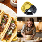 Quesadilla Maker & Tortilla Sealer Tool | 3-in-1 Adjustable Crimper for 10/8/6 Inch Wraps, Burritos, Calzones | Includes Free Cooking Tongs | Detachable, Dishwasher Safe
