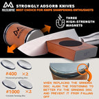Knife Sharpener Tool Rolling Knife Sharpener Kit, Ceramic Disc Sharpeners Are Used,15°&20° Magnetic Inclination Angles Making Sharpening Easier,for Gift Teachers' Day Thanksgiving, Christmas