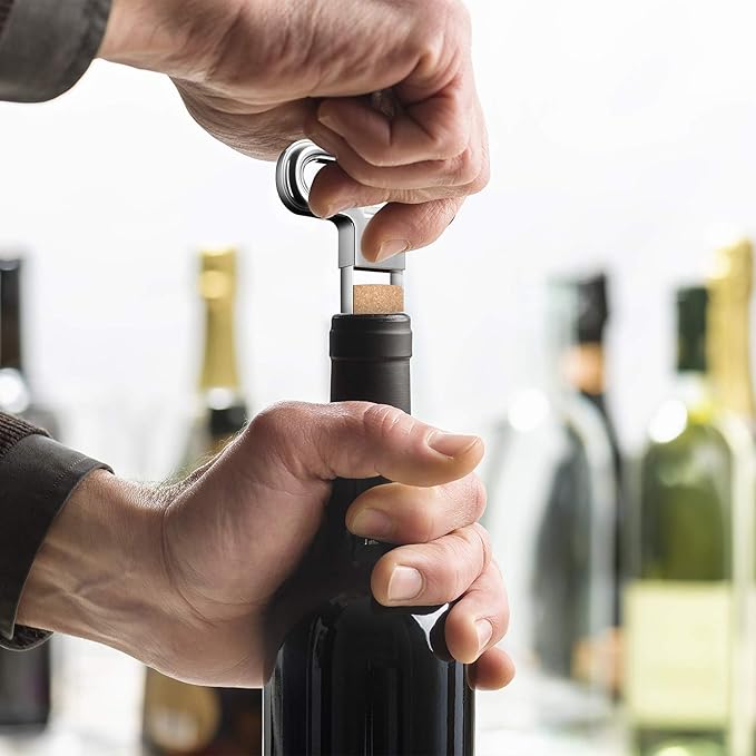 Ah So Two Prong Wine Cork Remover with Bottle Opener - Professional Stainless Steel Puller - Extractor For Opening & Vintage Collecting - for Connoisseurs & Collectors to Uncork