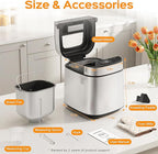 2.5LB Bread Maker with Built-in Electronic Scale, 25-in-1 Bread Machine, Beginner-Friendly with Adjustable Baking & Fermentation, Non-Stick Easy-Clean Pan, Quiet, 15H Delay, Recipes, White