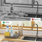 Yofidra Sink Caddy With Stone Drying Tray, Silver, M