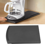 Tapis A Glissiere Cafe Sliding Tray,Kitchen Appliance Rolling Counter Large Black Kueirg Whitestorage Organization,Sliding Coffee Maker Tray Mat Countertop Coffee Appliance Moving Holder