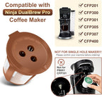 VIVI SKY Reusable Coffee Filter for Ninja Coffee Maker, 4 Cone Filter #4 for Dual Brew, Coffee Accessories (5* K Cups)