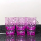 Set of 6 Hammered Style 15-ounce/430ml Acrylic Glasses Plastic Tumbler,BPA Free,Dishwasher Safe (Purple)