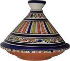 Moroccan Handmade Serving Tagine Exquisite Ceramic With Vivid colors Original large 12 inches Across