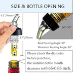 12 Pack Measured Liquor Pour Spout, Liquor Bottle Pourers, Measure Pour Spout for Liquor Bottles, Bottle Pourers for Alcohol, Shot Pourer Cocktail Liquor Dispenser Bar Bartending Tool -2oz/60ml