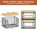 keomaisyto Stackable Wire Baskets, 2-Pack - Kitchen & Pantry Organizers for Potato, Onion Storage, Heavy-Duty Metal Storage Bins for Fruit, Vegetable, Snack, Can