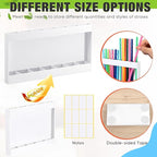 Qinyoung Acrylic Straw Holder for Cabinet Door with Double Sided Adhesive Tape Reusable Straw Organizer Tumbler Storage Kitchen Accessories Container for Counter Cupboard(Classic,Extra Large,White)