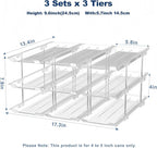 Dayacoco Can Organizer For Pantry,3 Sets 3 Tiers Pantry Organizers And Storage, Pantry Organizer for Fridge 36 Standard and Tall Cans Rack Automatic Rolling Stackable Canned Food Organizer, Clear