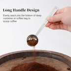 3Pcs Coffee Measuring Scoop Spoons, 15ML Stainless Steel Coffee Scoop, Long Handle Tablespoon for Measuring Coffee, Milk Powder, Fruit Powder, Tea, Sugar, Grains, Flour and Protein(Silver)