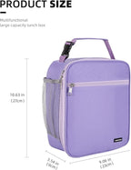 Lovoeo Lunch box Lunch bag for men women Insulated Lunchbox Lunch bags for Work Picnic Travel (Purple)