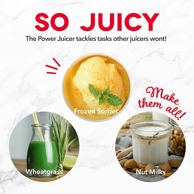 DASH Deluxe Compact Masticating Slow Juicer, Easy to Clean Cold Press Juicer with Brush, Pulp Measuring Cup, Frozen Attachment and Juice Recipe Guide - Black