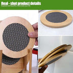 8 Pcs Wooden Trivets Hot Pads for Kitchen,5.7 Inch Trivets with Anti - Slip Mesh for Coffee Mat/Table Mats/Frying Pans/Hot Pot/Bowl/Teapot/(Round)