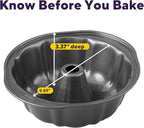 Wilton Gold Non-Stick 9.49 in Fluted Tube Cake Pan, Cold-Rolled Steel Bakeware, Made without PFAS, Packaging May Vary